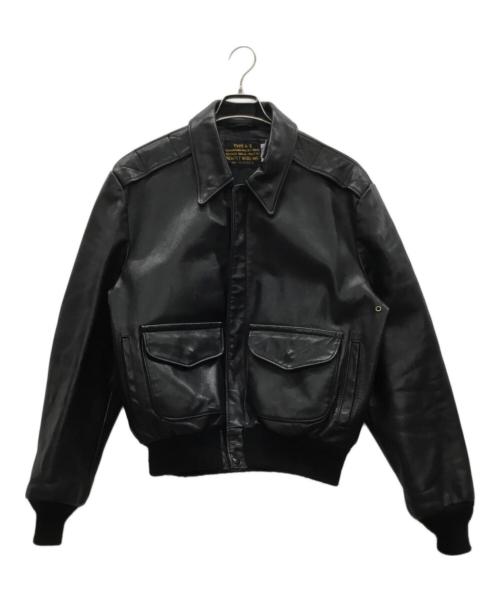 Schott（ショット）Schott (ショット) A2フライトジャケット ブラック サイズ:40の古着・服飾アイテム