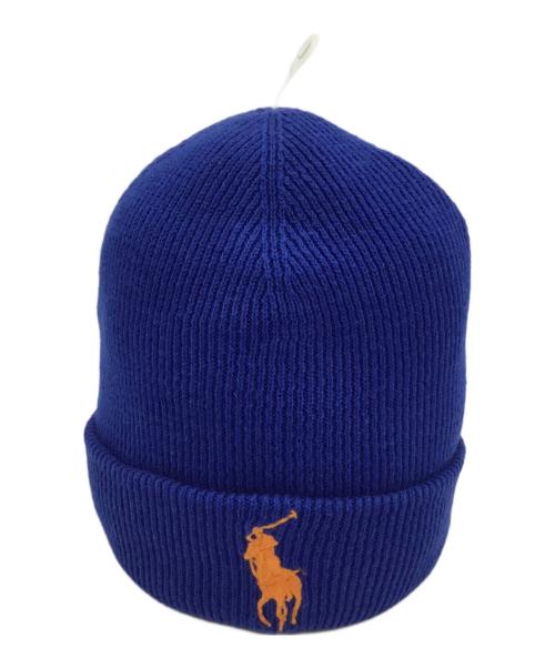 POLO RALPH LAUREN（ポロ・ラルフローレン）POLO RALPH LAUREN (ポロ・ラルフローレン) ニット帽 ブルーの古着・服飾アイテム