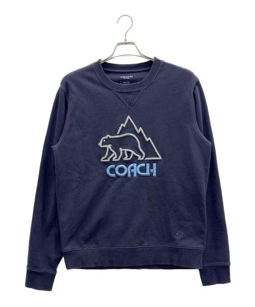 COACH（コーチ）COACH (コーチ) ポーラーベアグラフィックスウェット ネイビー サイズ:Mの古着・服飾アイテム