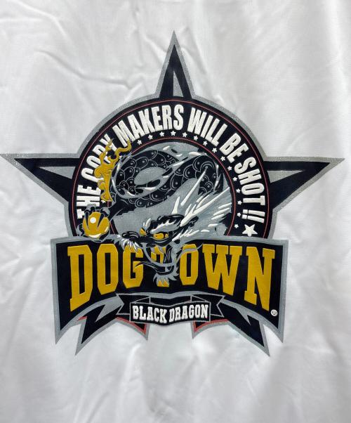DOG TOWN（ドッグ タウン）DOG TOWN (ドッグ タウン) ゲームシャツ ホワイト×ブラック×レッド サイズ:XLの古着・服飾アイテム