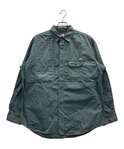 THE NORTHFACE PURPLELABEL（ザ・ノースフェイス パープルレーベル）THE NORTHFACE PURPLELABEL (ザ・ノースフェイス パープルレーベル) シャツ グリーン サイズ:Lの古着・服飾アイテム