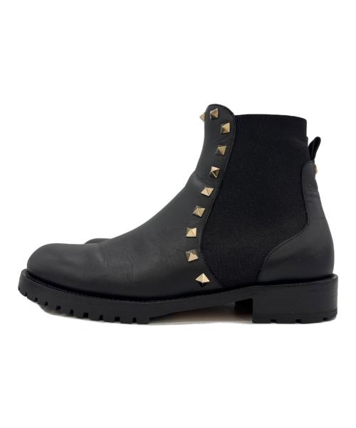 VALENTINO GARAVANI（ヴァレンティノ・ガラヴァーニ）VALENTINO GARAVANI (ヴァレンティノ・ガラヴァーニ) ブーツ ブラック サイズ:37の古着・服飾アイテム