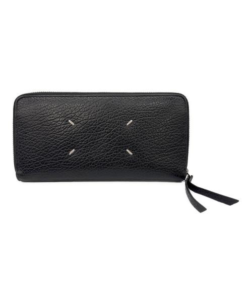 Maison Margiela（メゾンマルジェラ）Maison Margiela (メゾンマルジェラ) ジップアラウンドウォレット 長財布 ブラックの古着・服飾アイテム