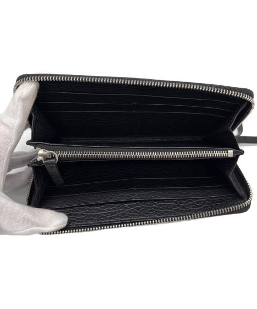 Maison Margiela（メゾンマルジェラ）Maison Margiela (メゾンマルジェラ) ジップアラウンドウォレット 長財布 ブラックの古着・服飾アイテム