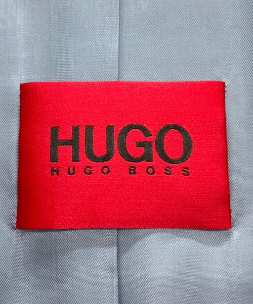HUGO BOSS（ヒューゴ ボス）HUGO BOSS (ヒューゴ ボス) ダブルジャケット グレー×ホワイト サイズ:46の古着・服飾アイテム
