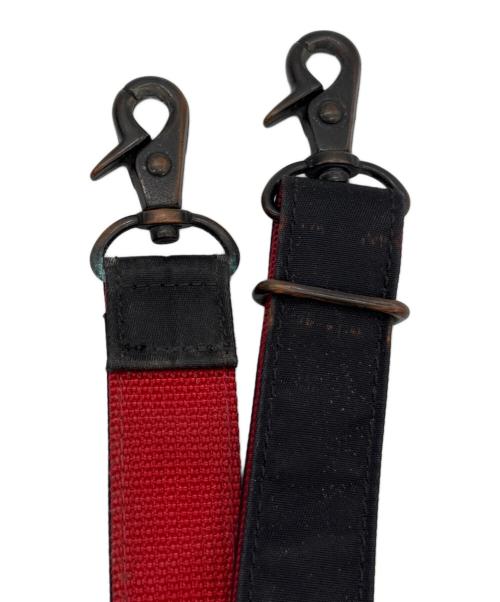 PORTER（ポーター）PORTER (ポーター) ILS (イル) ロールボストンバッグ ブラック×レッドの古着・服飾アイテム