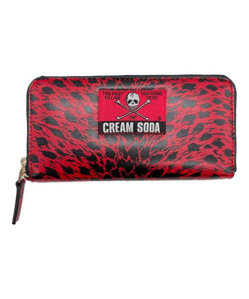CREAM SODA（クリームソーダ）CREAM SODA (クリームソーダ) ラウンドファスナー財布 レッドの古着・服飾アイテム