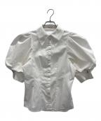 Snidelスナイデル）の古着「半袖ブラウス」｜ホワイト