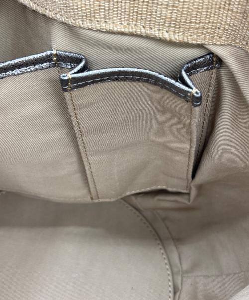 VIOLAd'ORO（ヴィオラドーロ）VIOLAd'ORO (ヴィオラドーロ) カゴバッグ カーキ×ブラックの古着・服飾アイテム