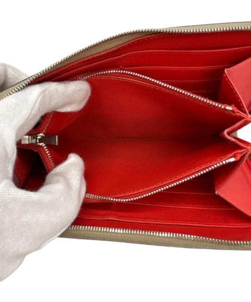 CELINE（セリーヌ）CELINE (セリーヌ) 長財布 ベージュ×レッドの古着・服飾アイテム
