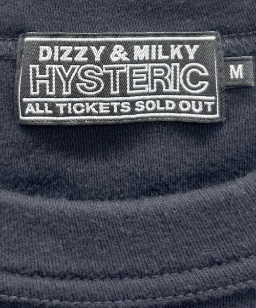 Hysteric Glamour（ヒステリックグラマー）Hysteric Glamour (ヒステリックグラマー) DIZZY&MILKY Tシャツ ブラック サイズ:Mの古着・服飾アイテム