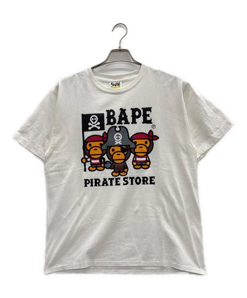 A BATHING APE（アベイシングエイプ）A BATHING APE (ア ベイシング エイプ) Tシャツ ホワイト サイズ:Lの古着・服飾アイテム