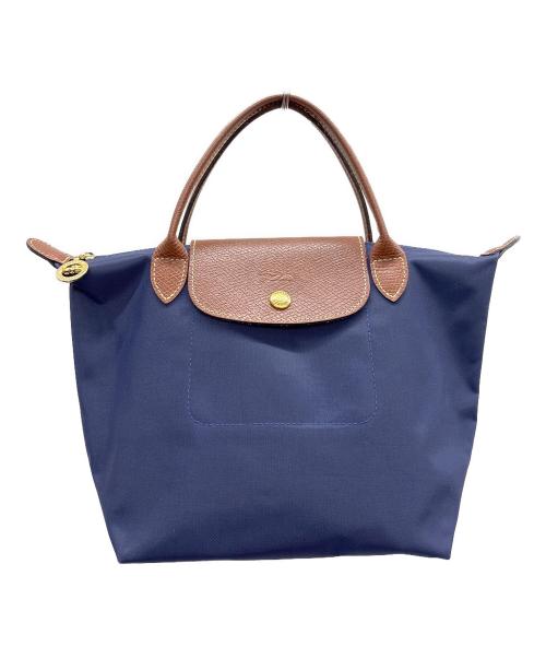 LONGCHAMP（ロンシャン）LONGCHAMP (ロンシャン) トートバッグ ブルー×ブラウンの古着・服飾アイテム