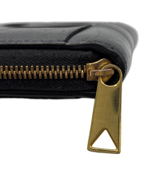 BOTTEGA VENETA（ボッテガベネタ）BOTTEGA VENETA (ボッテガベネタ) ジップアラウンドウォレット ブラック×ゴールドの古着・服飾アイテム
