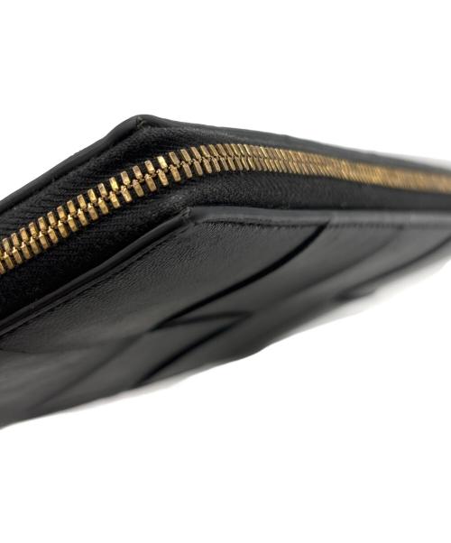 BOTTEGA VENETA（ボッテガベネタ）BOTTEGA VENETA (ボッテガベネタ) ジップアラウンドウォレット ブラック×ゴールドの古着・服飾アイテム