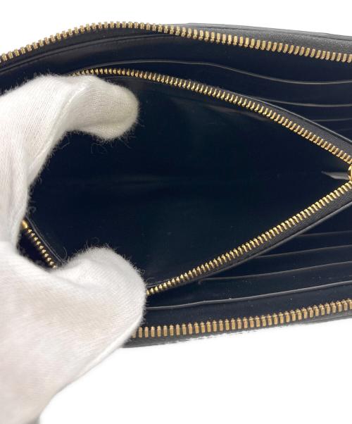 BOTTEGA VENETA（ボッテガベネタ）BOTTEGA VENETA (ボッテガベネタ) ジップアラウンドウォレット ブラック×ゴールドの古着・服飾アイテム
