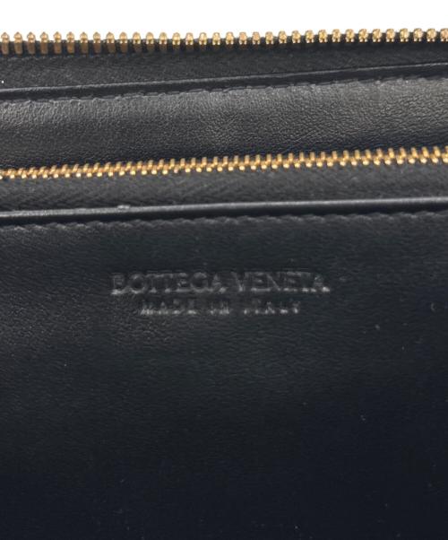 BOTTEGA VENETA（ボッテガベネタ）BOTTEGA VENETA (ボッテガベネタ) ジップアラウンドウォレット ブラック×ゴールドの古着・服飾アイテム