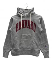 Champion REVERSE WEAVE（チャンピオン リバース ウィーブ）の古着「パーカー」｜グレー×レッド