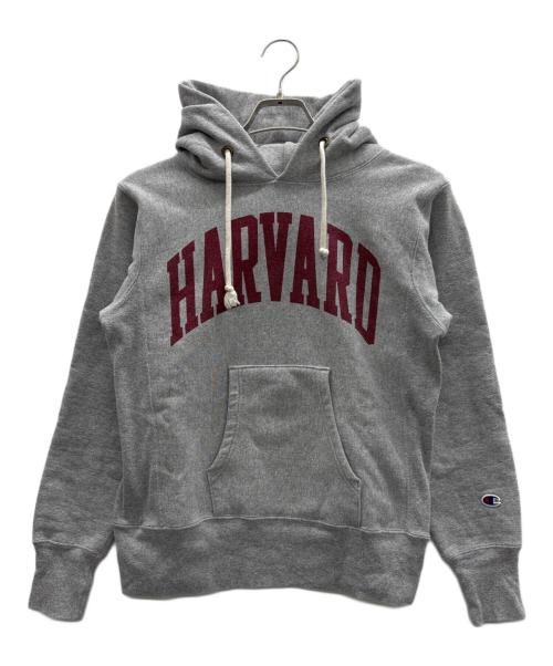 Champion REVERSE WEAVE（チャンピオン リバース ウィーブ）Champion REVERSE WEAVE (チャンピオン リバース ウィーブ) パーカー グレー×レッド サイズ:Mの古着・服飾アイテム