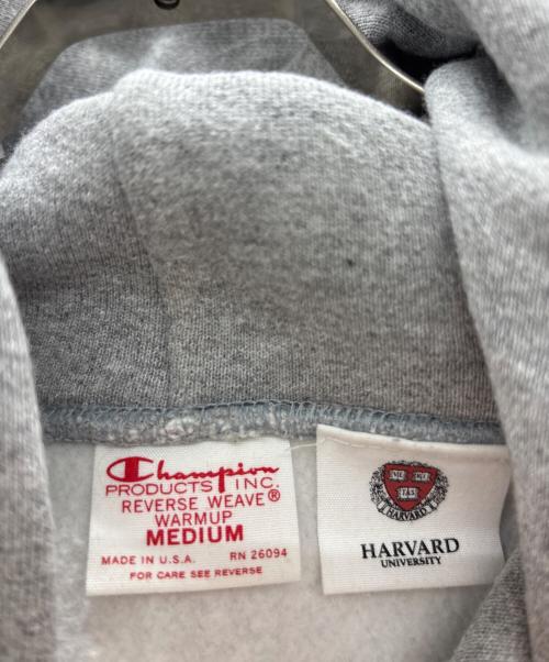 Champion REVERSE WEAVE（チャンピオン リバース ウィーブ）Champion REVERSE WEAVE (チャンピオン リバース ウィーブ) パーカー グレー×レッド サイズ:Mの古着・服飾アイテム