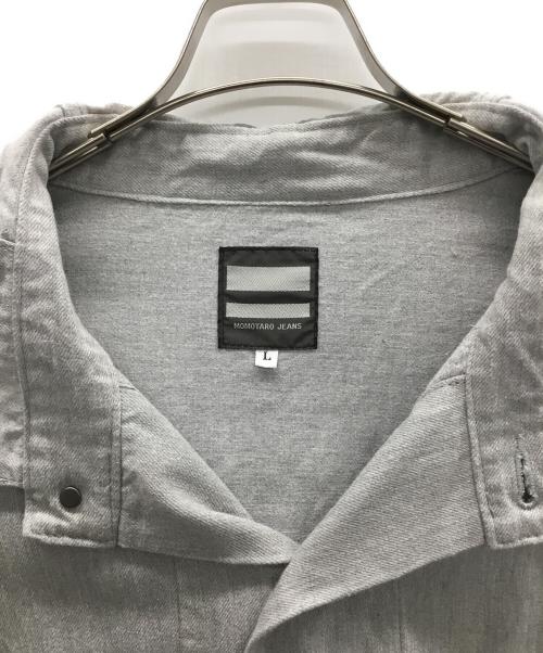 MOMOTARO JEANS（桃太郎ジーンズ）MOMOTARO JEANS (桃太郎ジーンズ) デニムコート グレー×ホワイト サイズ:Lの古着・服飾アイテム