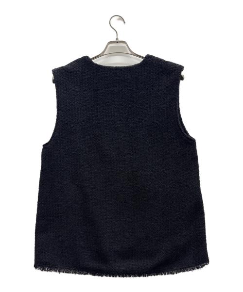 Loungedress（ラウンジドレス）Loungedress (ラウンジドレス) ツイードベスト ブラック サイズ:Freeの古着・服飾アイテム