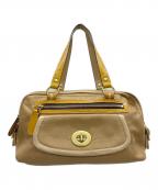 COACHコーチ）の古着「ボストンバッグ」｜ベージュ