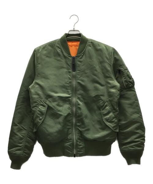 ALPHA INDUSTRIES（アルファインダストリーズ）ALPHA INDUSTRIES (アルファインダストリーズ) リバーシブルジャケット カーキ×オレンジ サイズ:XLの古着・服飾アイテム