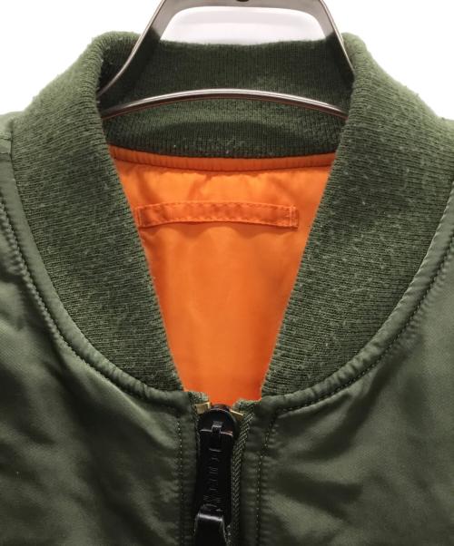 ALPHA INDUSTRIES（アルファインダストリーズ）ALPHA INDUSTRIES (アルファインダストリーズ) リバーシブルジャケット カーキ×オレンジ サイズ:XLの古着・服飾アイテム
