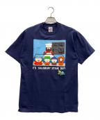 JERZEESジャージーズ）の古着「プリントTシャツ」｜ネイビー