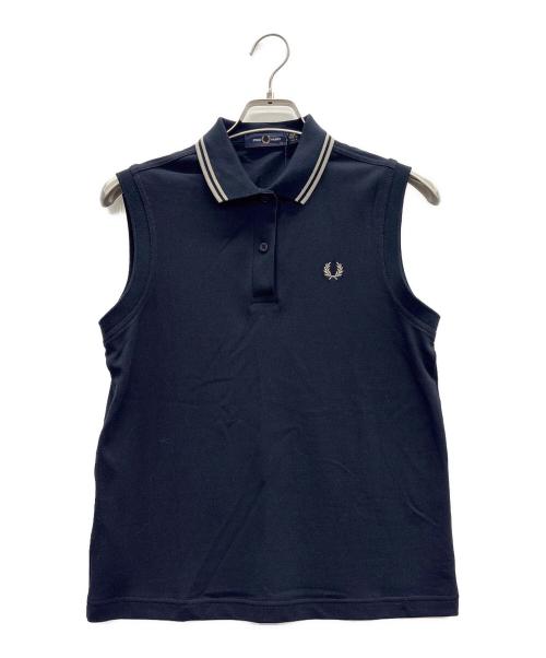 FRED PERRY（フレッドペリー）FRED PERRY (フレッドペリー) スリーブレスポロシャツ ネイビー サイズ:10 未使用品の古着・服飾アイテム