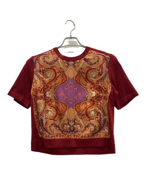ETRO（エトロ）ETRO (エトロ) ウール混カーディガン レッド サイズ:46の古着・服飾アイテム