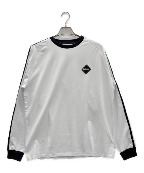 F.C.R.B.（エフシーレアルブリストル）F.C.R.B. (エフシーレアルブリストル) L/S TRAINING TOP ホワイト×ブラック サイズ:Lの古着・服飾アイテム