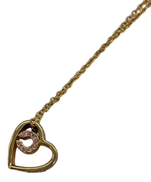 COACH（コーチ）COACH (コーチ) オプアート パヴェハート ゴールド×ピンクの古着・服飾アイテム