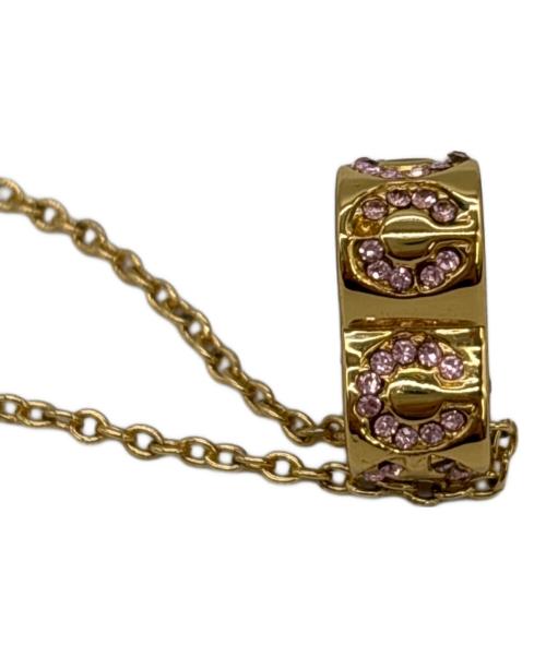 COACH（コーチ）COACH (コーチ) オプアート パヴェハート ゴールド×ピンクの古着・服飾アイテム