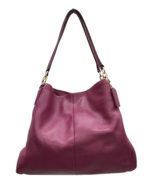 COACH（コーチ）COACH (コーチ) ハンドバッグ パープルの古着・服飾アイテム