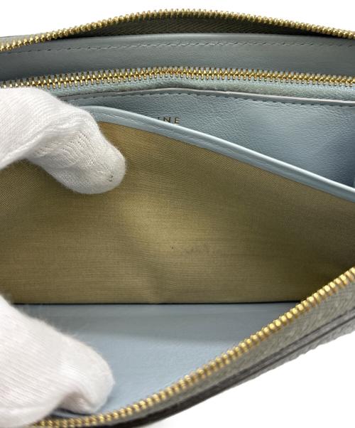 CELINE（セリーヌ）CELINE (セリーヌ) ラウンドジップウォレット グレーの古着・服飾アイテム
