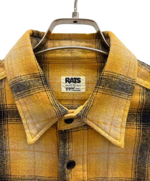 RATS（ラッツ）RATS (ラッツ) チェックシャツ オレンジ×ブラック サイズ:Sの古着・服飾アイテム