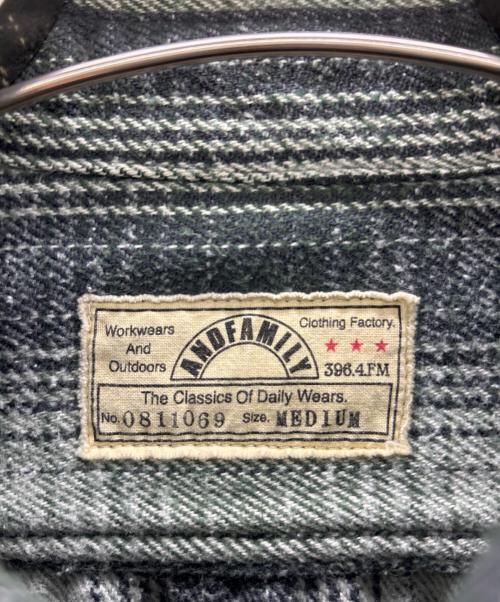 AndFamily（アンドファミリー）AndFamily (アンドファミリー) シャツジャケット グリーン サイズ:Mの古着・服飾アイテム