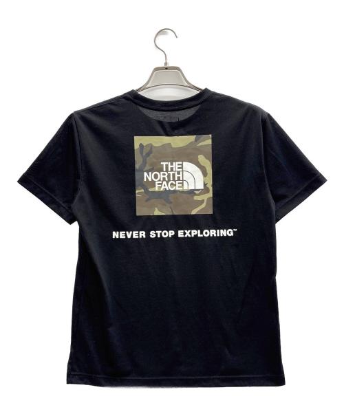 THE NORTH FACE（ザ ノース フェイス）THE NORTH FACE (ザ ノース フェイス) スクエアロゴカモフラージュTシャツ ブラック×ホワイト サイズ:Mの古着・服飾アイテム