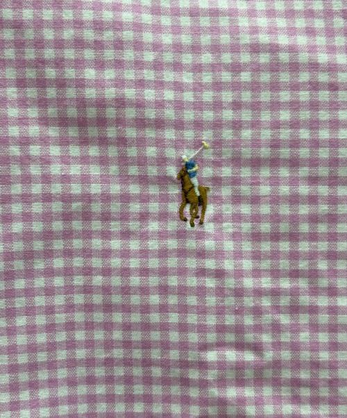 POLO RALPH LAUREN（ポロ・ラルフローレン）POLO RALPH LAUREN (ポロ・ラルフローレン) ギンガムチェックシャツ ピンク×ホワイト サイズ:Mの古着・服飾アイテム