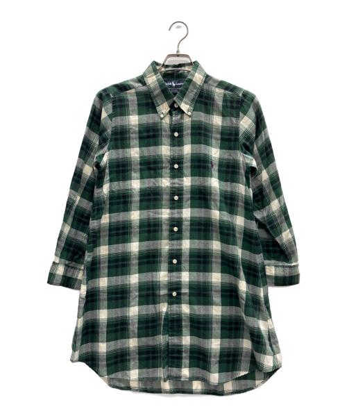 RALPH LAUREN（ラルフローレン）RALPH LAUREN (ラルフローレン) シャツワンピース グリーン サイズ:XLの古着・服飾アイテム