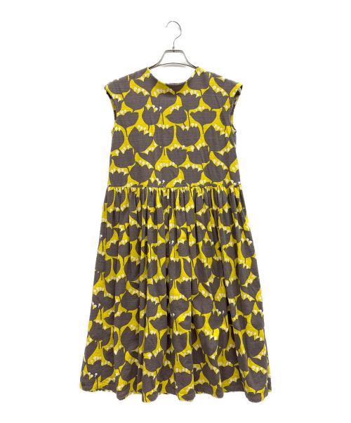 MELT（メルト）MELT (メルト) ワンピース イエロー×ブラウン サイズ:LLの古着・服飾アイテム