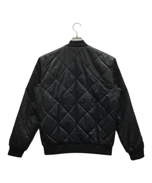 adidas（アディダス）adidas (アディダス) キルティングブルゾン ブラック×ホワイト サイズ:Lの古着・服飾アイテム