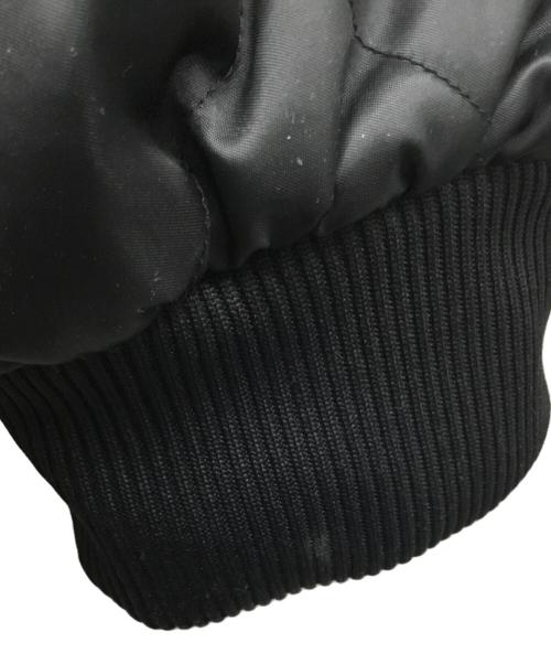 adidas（アディダス）adidas (アディダス) キルティングブルゾン ブラック×ホワイト サイズ:Lの古着・服飾アイテム