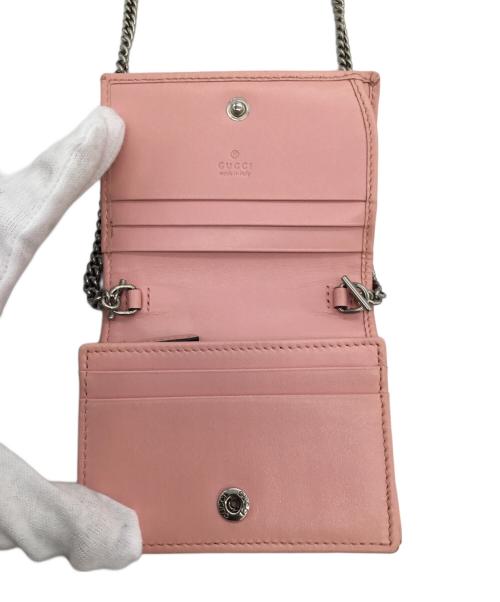 GUCCI（グッチ）GUCCI (グッチ) チェーンウォレット ピンクの古着・服飾アイテム