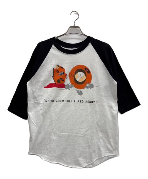 STANLEY DESANTIS（スタンリーデサンティス）STANLEY DESANTIS (スタンリーデサンティス) Tシャツ ホワイト×ブラック サイズ:Lの古着・服飾アイテム