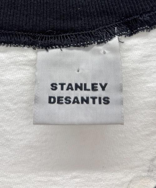 STANLEY DESANTIS（スタンリーデサンティス）STANLEY DESANTIS (スタンリーデサンティス) Tシャツ ホワイト×ブラック サイズ:Lの古着・服飾アイテム