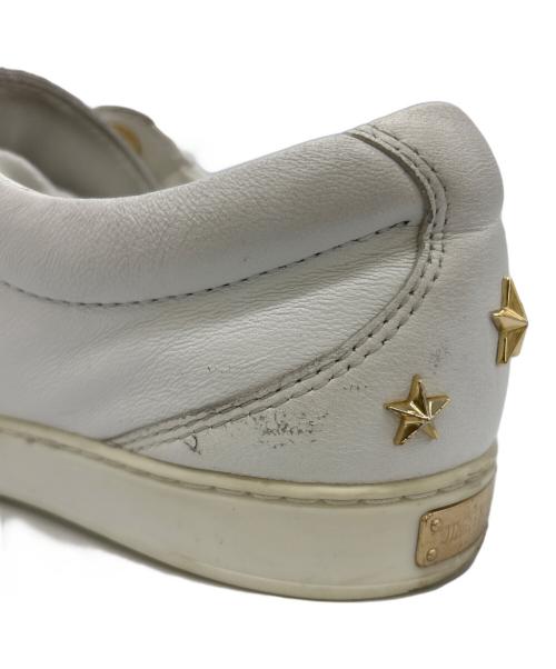 JIMMY CHOO（ジミーチュウ）JIMMY CHOO (ジミーチュウ) スタースタッズスニーカー ホワイト サイズ:23の古着・服飾アイテム