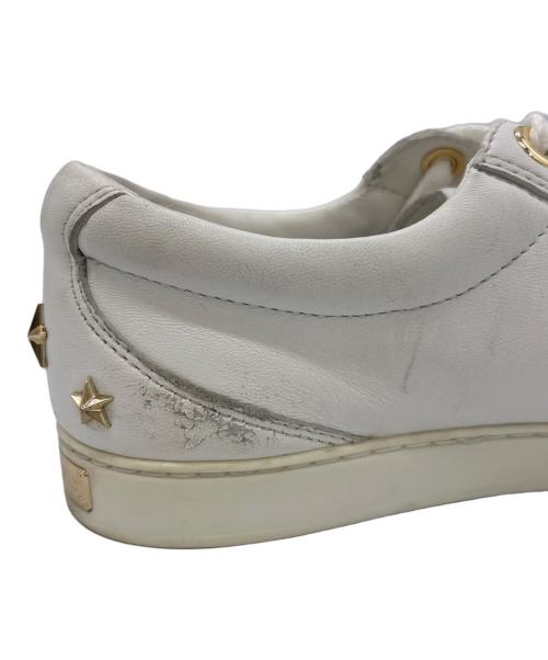 JIMMY CHOO（ジミーチュウ）JIMMY CHOO (ジミーチュウ) スタースタッズスニーカー ホワイト サイズ:23の古着・服飾アイテム